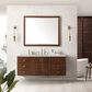 James Martin Vanities Amberly 60" Single Bathroom Vanity in Mid-Century Walnut with 3 cm Eternal Jasmine Pearl Silestone Top, Rectangular Sink and FreePower Wireless Charger, , large