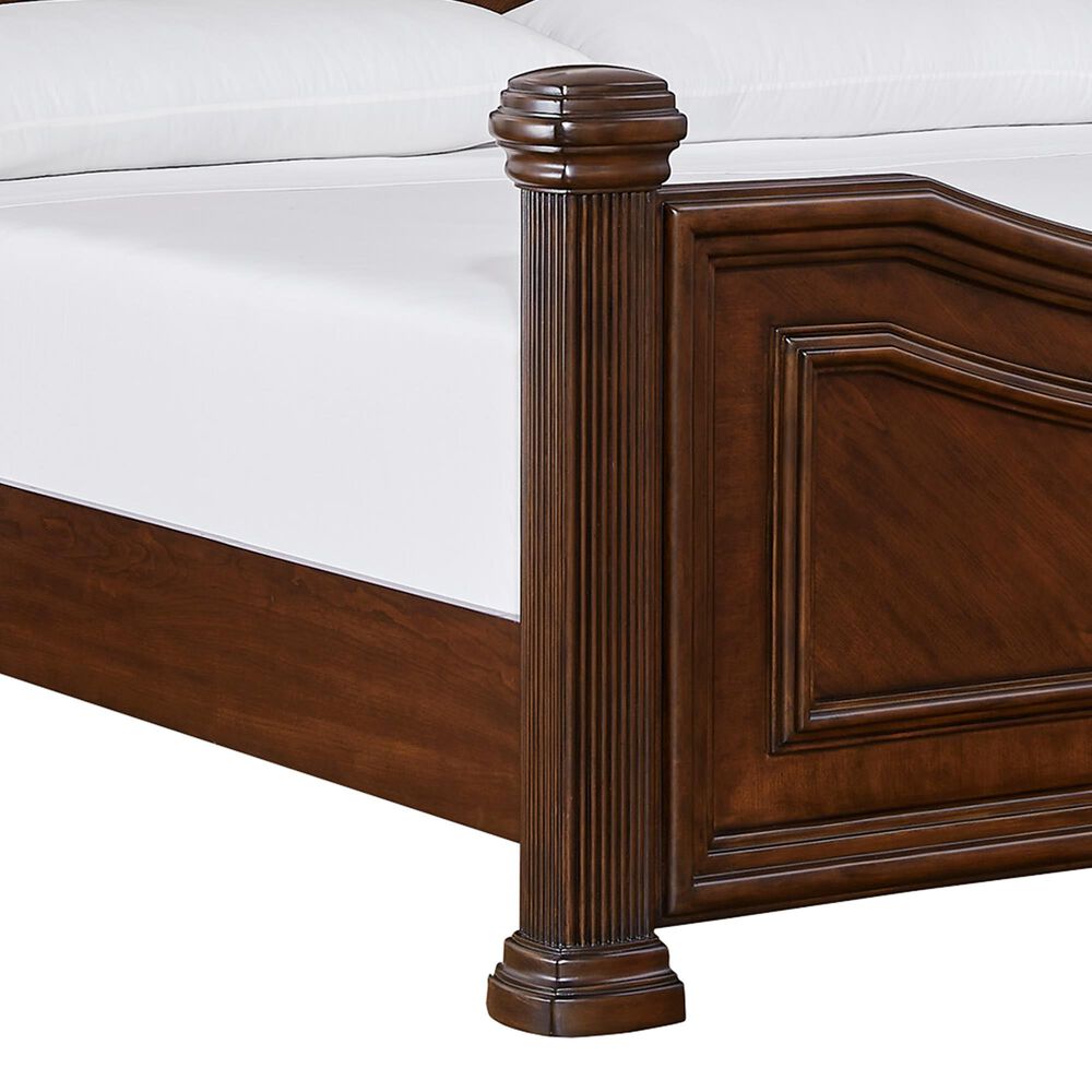 Ashley Lavinton California King Poster Bed in Cherry Brown, , large