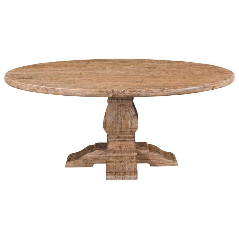 Home Trends &amp; Design San Rafael 72&quot; Round Dining Table in Antique Oak - Table Only, , large
