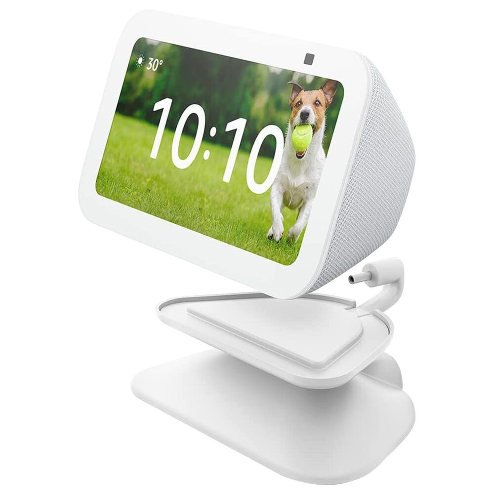 Amazon Echo Show 5 3rd Gen Adjustable Stand with USB-C Charging Port in Glacier White, , large
