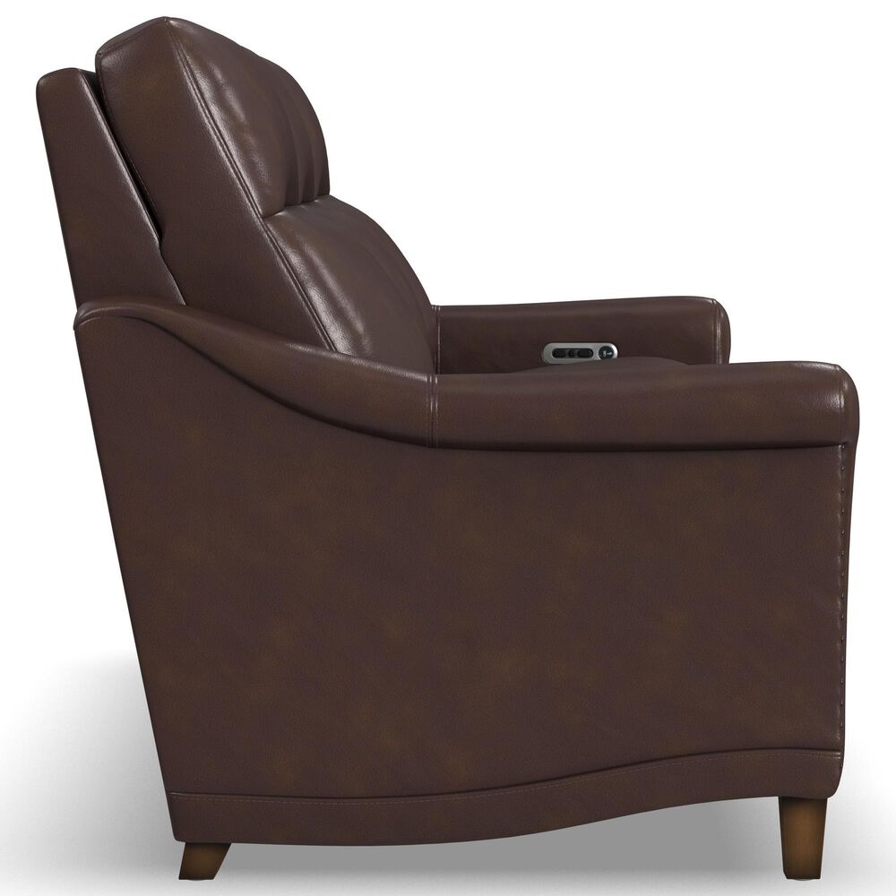 Flexsteel Elizabeth Power Sofa with Headrest in Brunette, , large