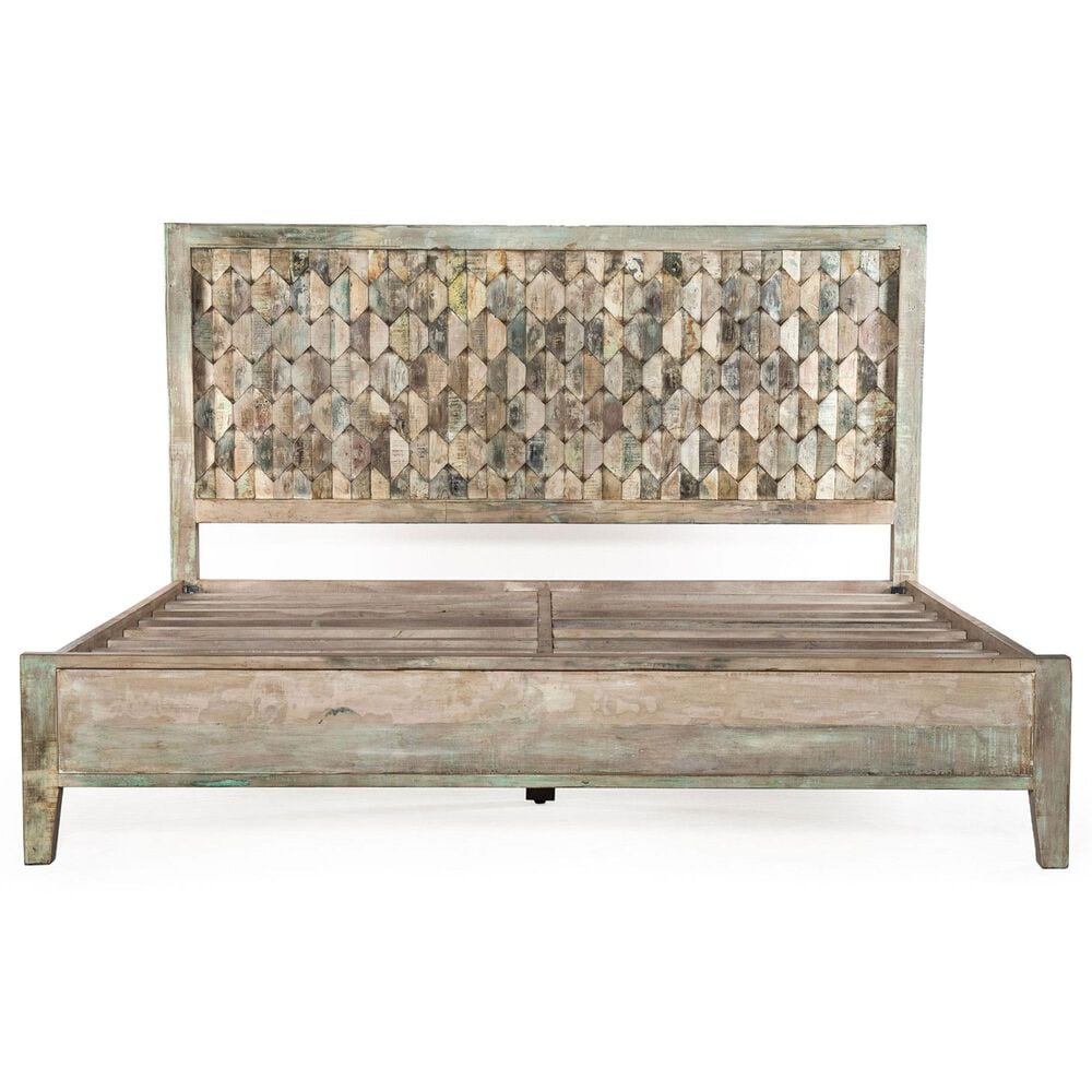 Home Trends &amp; Design Ibiza King Platform Bed in Vintage Teal, , large