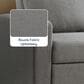 Lifestyle Solutions Tyler Convertible Sofa in Grey, , large
