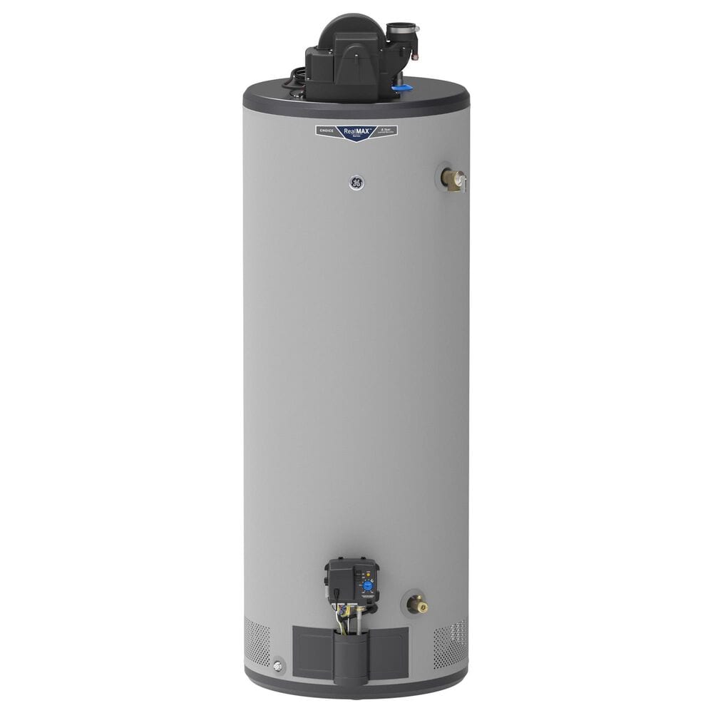GE Appliances RealMAX Choice 50-Gallon Tall Liquid Propane Power Vent Low-NOx Water Heater in Gray, , large