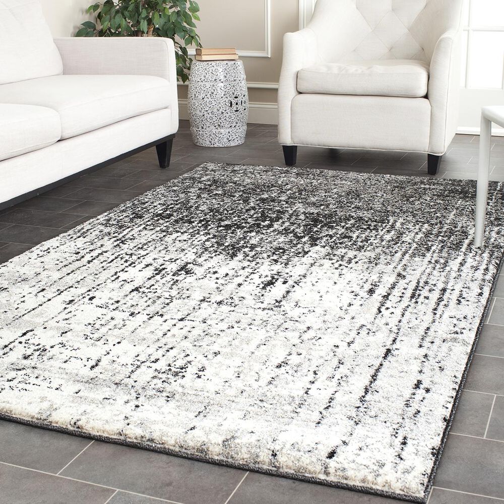 Safavieh Retro RET2770-9079-5 5&#39; x 8&#39; Black/Light Grey Area Rug, , large