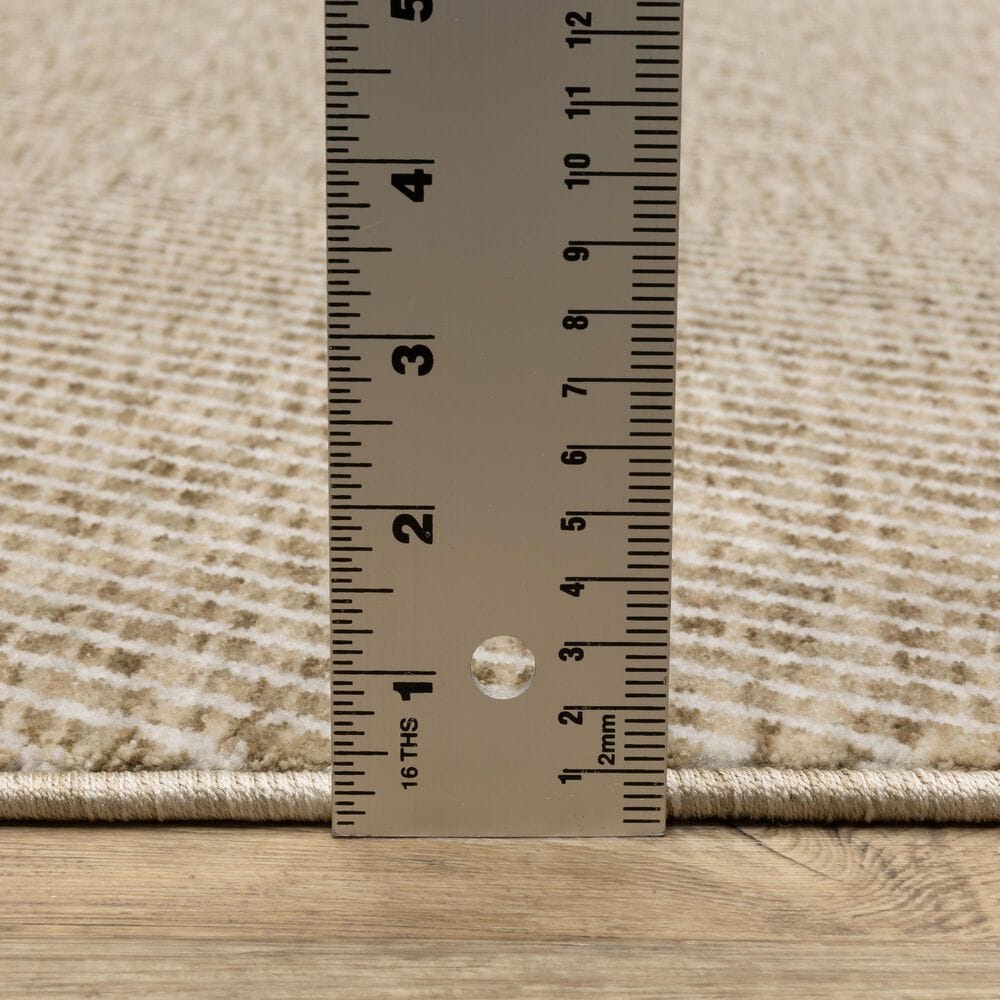 Oriental Weavers Echo Beige and Ivory 7&#39;10&quot; x 10&#39;10&quot; Area Rug, , large