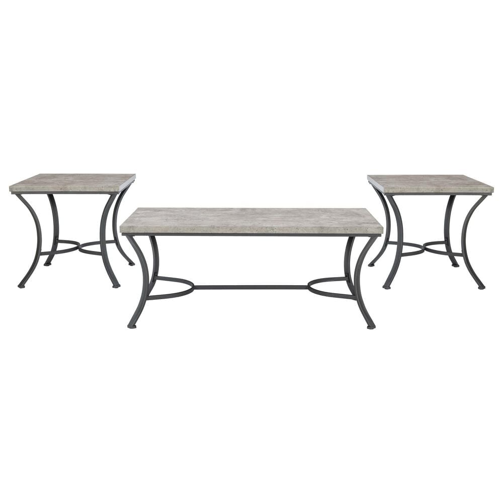 Linden Boulevard Buxton 3-Piece Table Set in Gray and Coal, , large