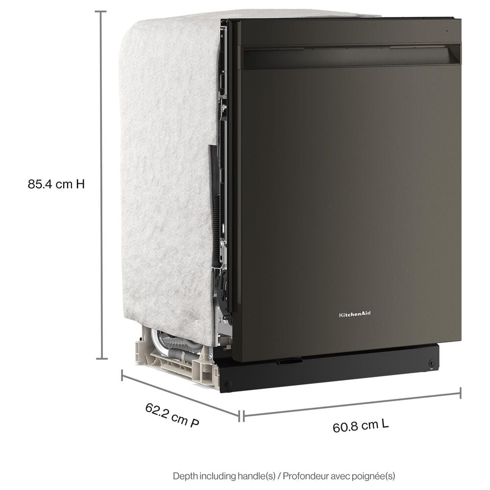 KitchenAid 24&quot; Max Jets Third Rack Dishwasher with Advanced ProDry System, Pocket Handle and Ultra-bright LED Lighting in Black Ore, , large