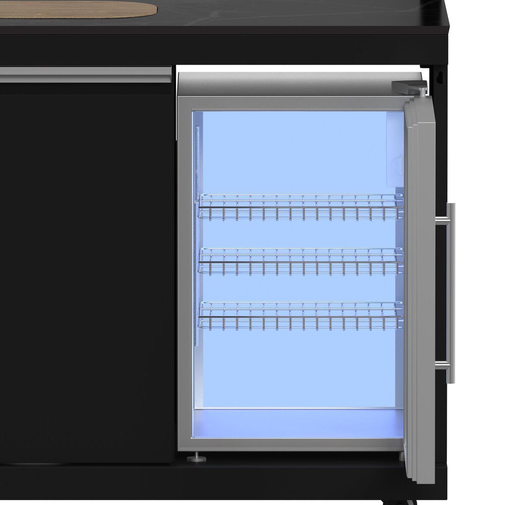Forno All'Aperto 4-Piece Outdoor Kitchen Grill Set with Bar and Beverage Center in Black, , large
