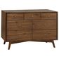 Babyletto Palma 7-Drawer Double Dresser in Natural Walnut, , large