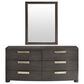 Bernhardt Geneve 6 Drawer Dresser and Mirror in Robor, , large