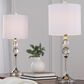 LumiSource Clara Crystal Table Lamp in Clear and Polished Nickel (Set of 2), , large