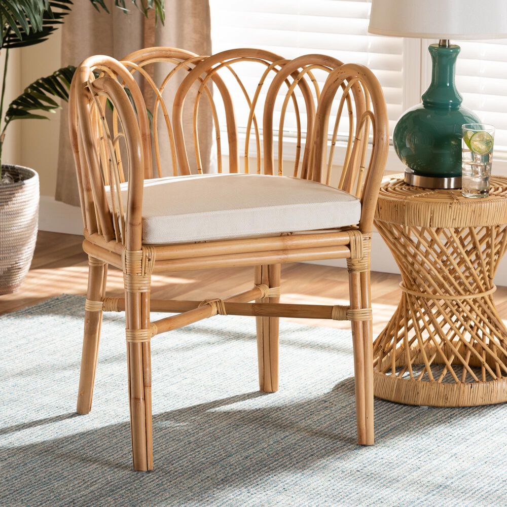Baxton Studio Melody Arm Chair in Natural, , large