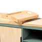 Baxton Studio Dorthy Kitchen Storage Cart in Dark Green and Natural, , large