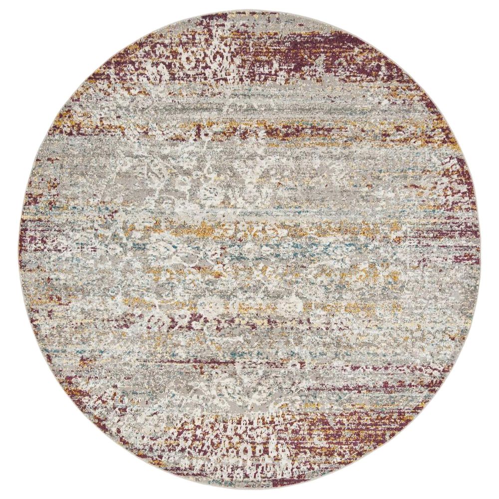 Safavieh Aria ARA156R 6"6" Round Red and Creme Area Rug, , large