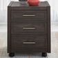 Belle Furnishings Modern Edge Castered File Cabinet in Caffe, , large