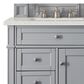 James Martin Vanities Brittany 30" Single Bathroom Vanity in Urban Gray with 3 cm Lime Delight Quartz Top and Rectangular Sink, , large