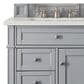 James Martin Vanities Brittany 30" Single Bathroom Vanity in Urban Gray with 3 cm Lime Delight Quartz Top and Rectangular Sink, , large