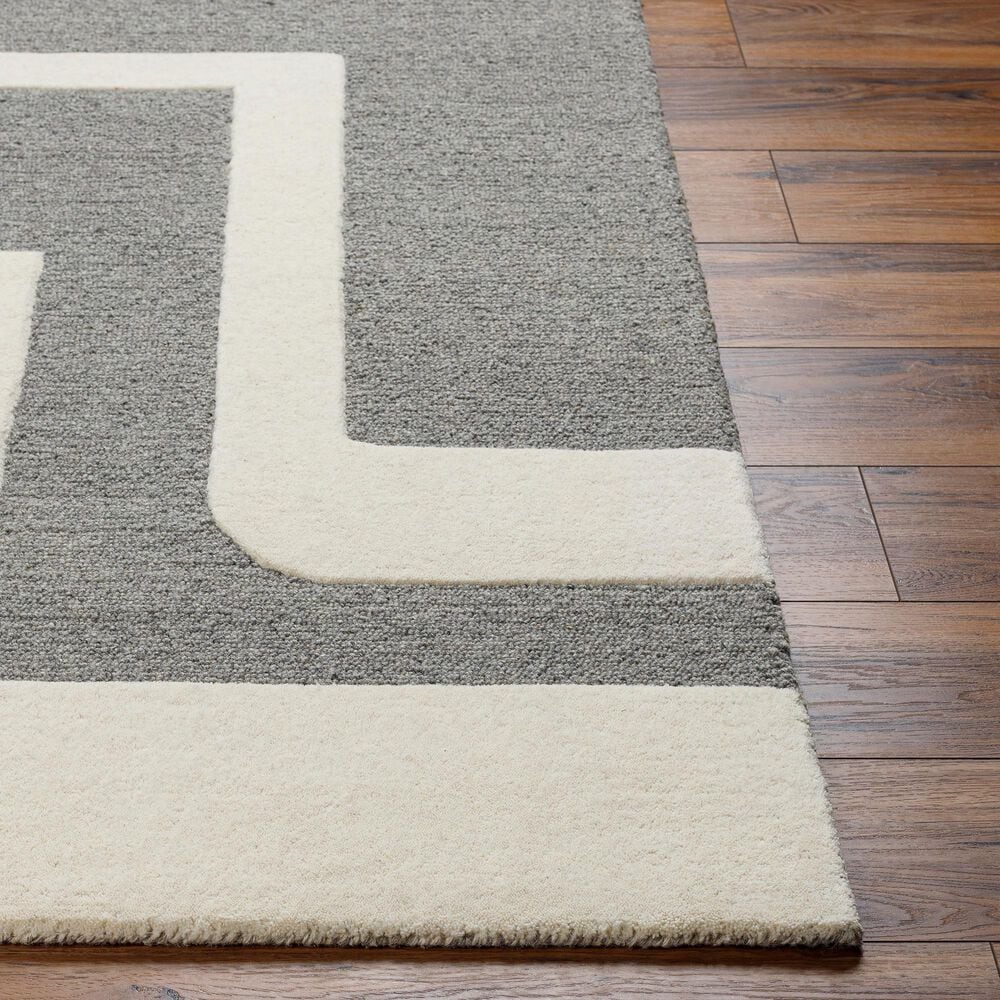 Surya Brook BKO2302 2&#39; x 3&#39; Beige and Charcoal Area Rug, , large