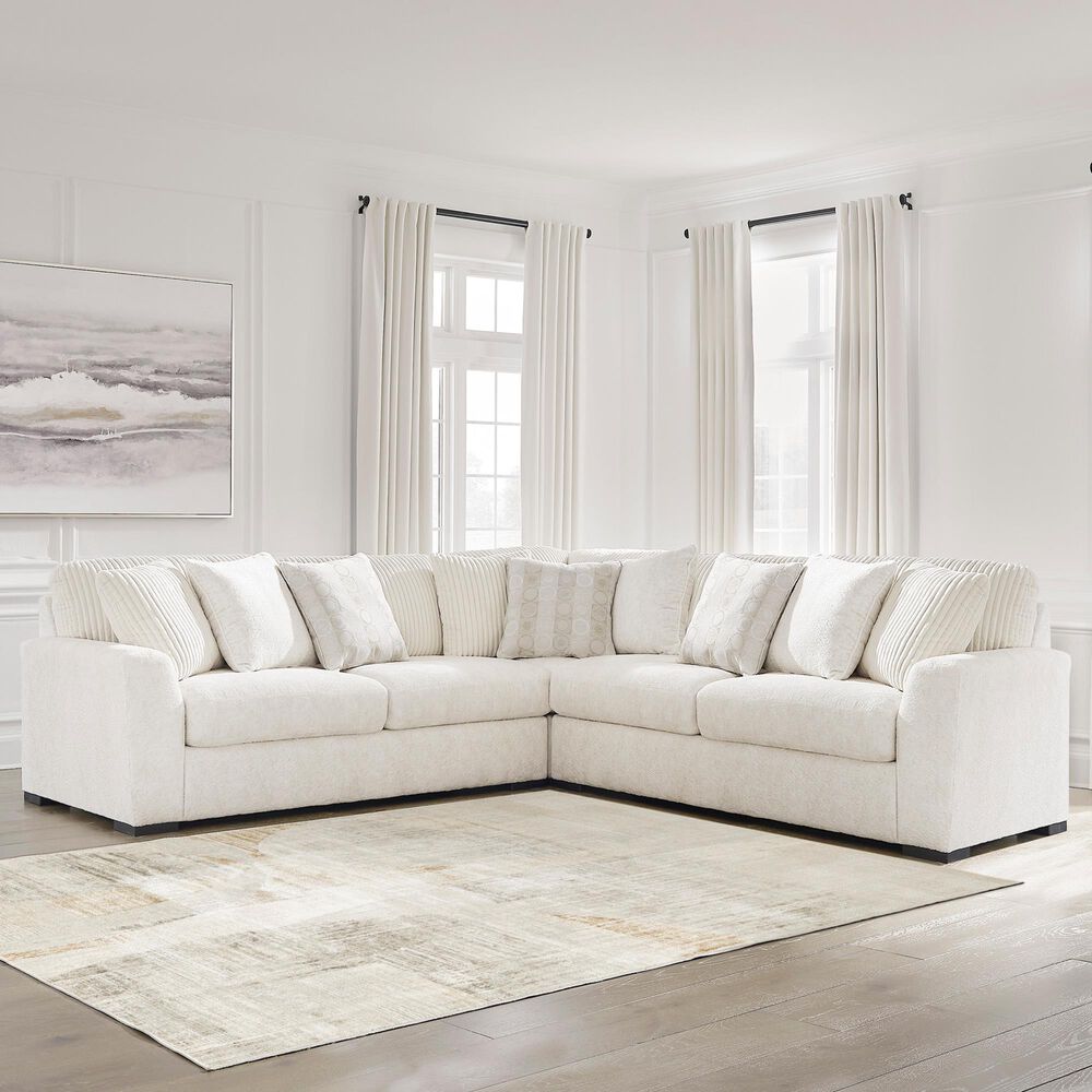 Ashley Chessington 3-Piece Symmetrical Sectional in Ivory, , large