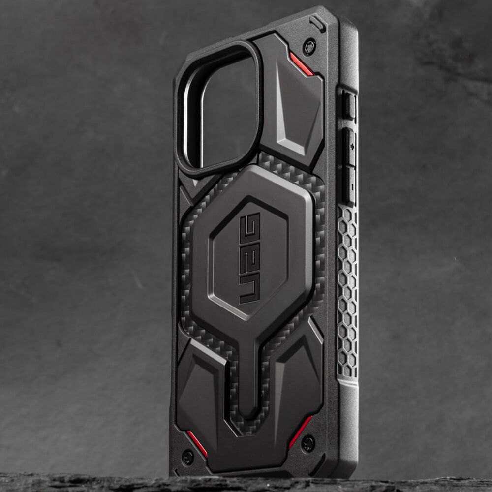 UAG Monarch Pro Series Case for Apple iPhone 16 Pro Max in Carbon Fiber Red Accent, , large