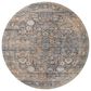 Angela Rose Blake 7"10" Round Navy and Multicolor Area Rug, , large