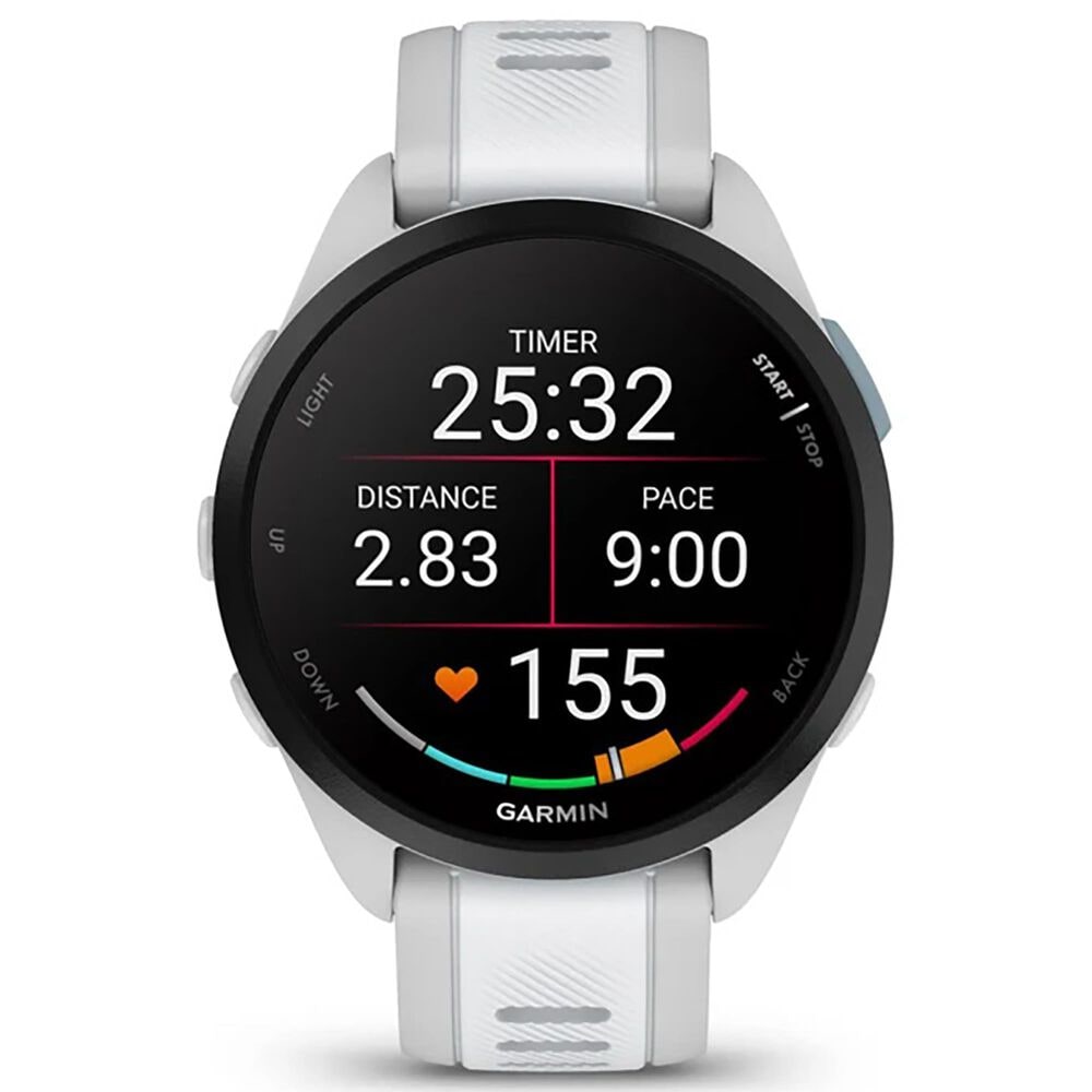 Garmin Forerunner 165 Smartwatch 30.4mm in Mist Gray and Whitestone, , large