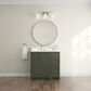 37B Lucerne 36" Single Bathroom Vanity Cabinet in Deep Olive Green with Marble Top and Backsplash, , large