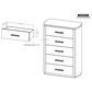 Fallridge Balam 5-Drawer Chest in Stained Dark, , large