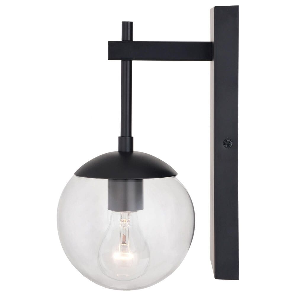 Vaxcel Keeler 12" 1-Light Outdoor Wall Sconce in Matte Black, , large