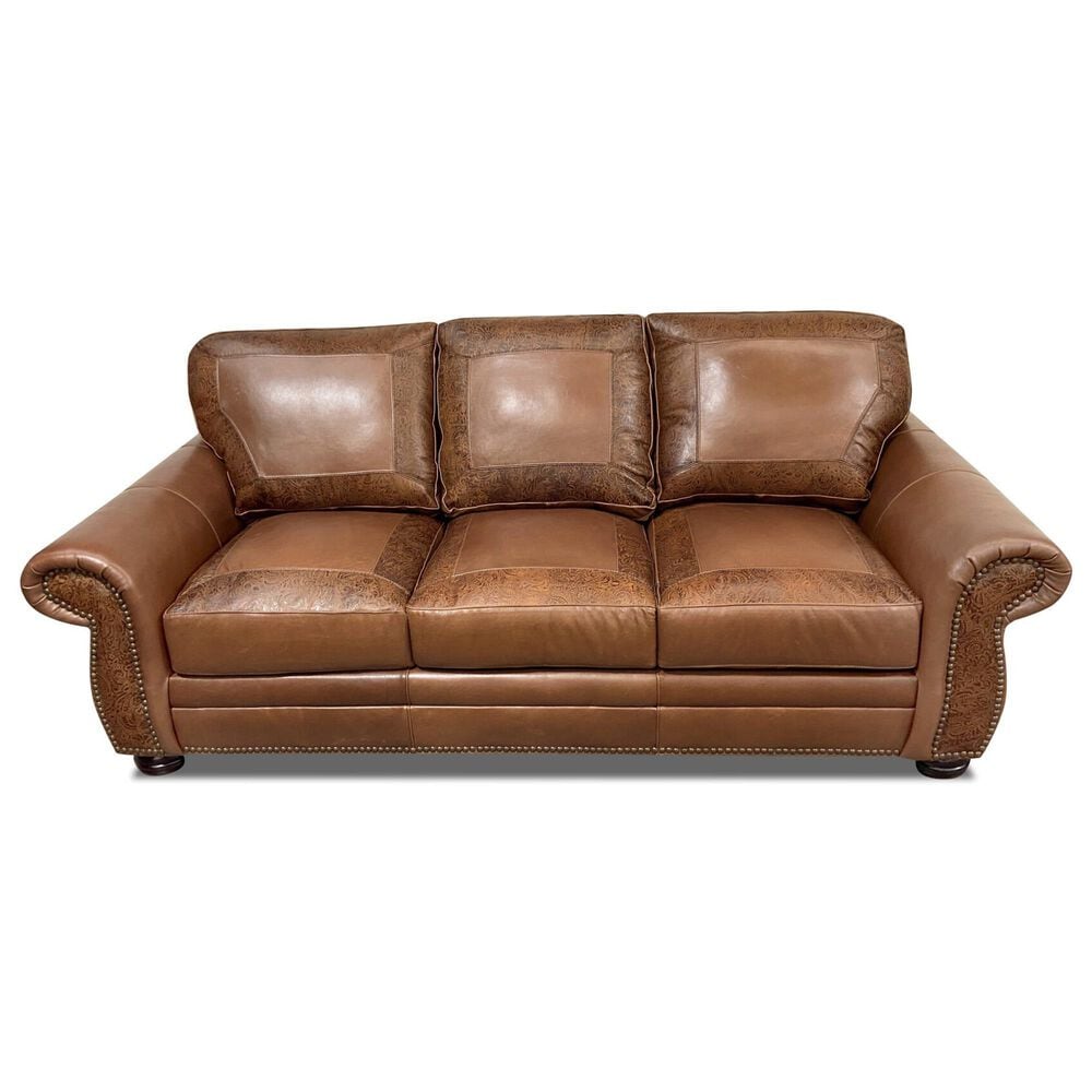 USA Premium Leather Leather Sofa in Almond, , large