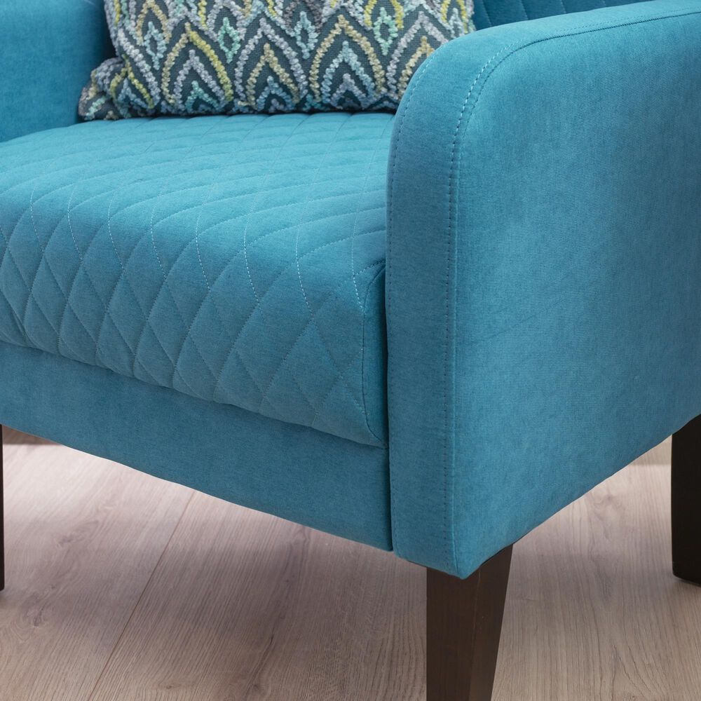 Linon Home Decor Jerika Accent Chair in Teal, , large