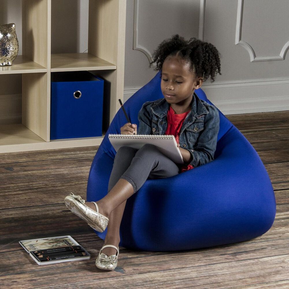 Jaxx Nimbus Small Spandex Bean Bag Chair in Royal Blue