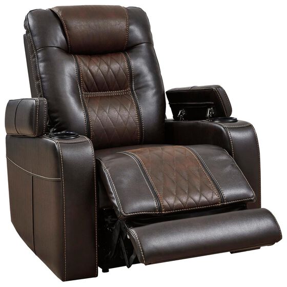 
                    Signature Design by Ashley Composer Power Recliner with Adjustable Headrest in Brown
