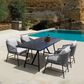 Blue River Ditas Outdoor Dining Chair with Grey Cushions in Black, , large