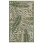 Nourison Garden Oasis GOA02 Ivory and Green 3" x 5" Indoor/Outdoor Area Rug, , large