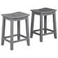 Linden Boulevard Penda Kitchen Island with 2 Stools in Gray, , large