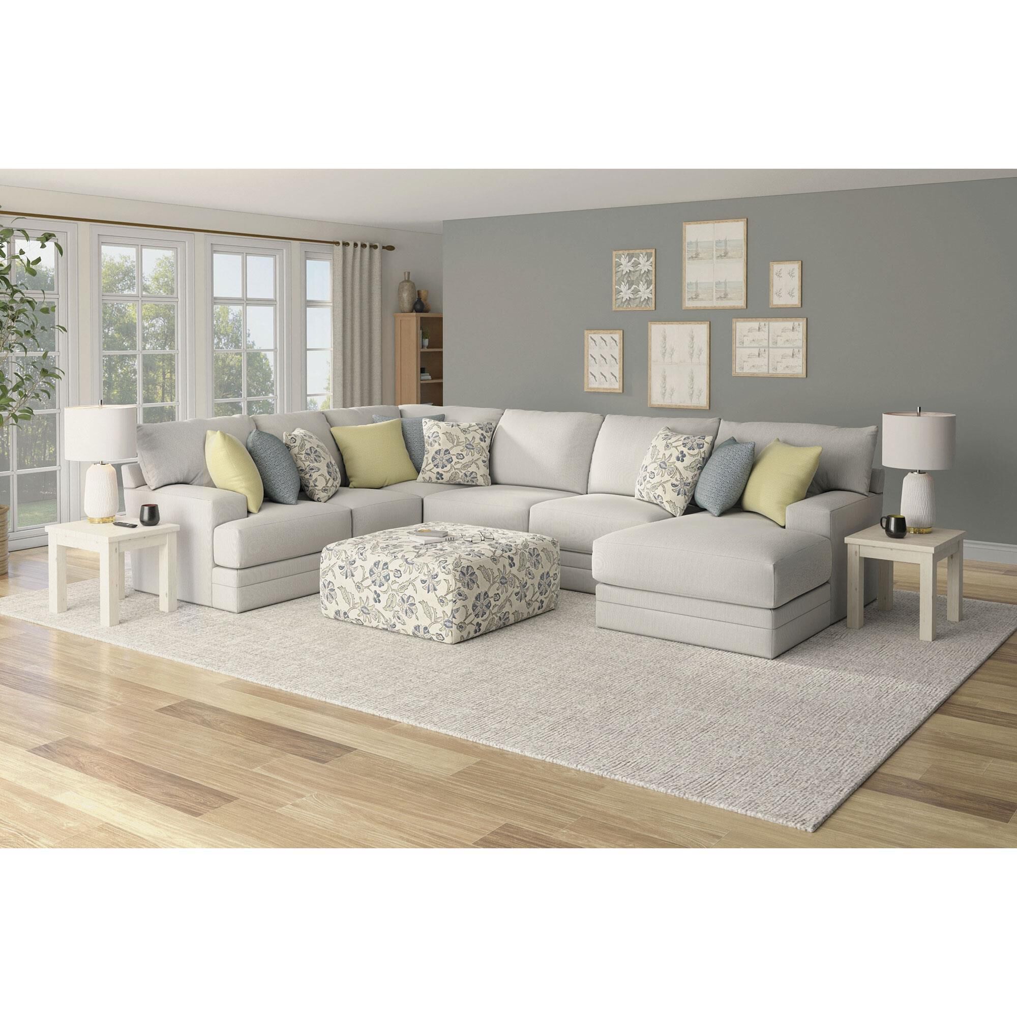Jackson Furniture Stockbridge Cocktail Ottoman in Denim