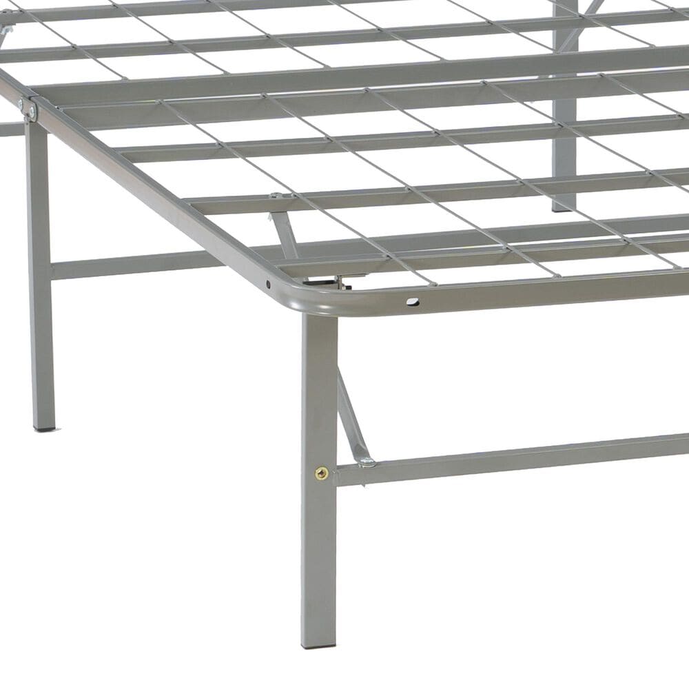 Linon Home Decor Franson Twin Folding Platform Bed Frame in Dark Pewter, , large