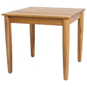 Hearth and Haven Gavin Square Patio Side Table in Teak, , large