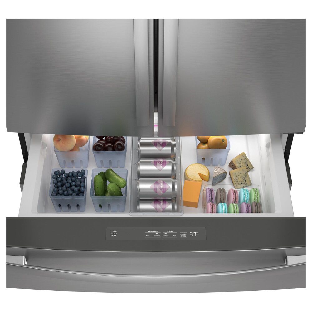 GE Profile 23.2 Cu. Ft. Smart Counter-Depth Fingerprint Resistant 4-Door French-Door Refrigerator with Door In Door in Stainless Steel, , large