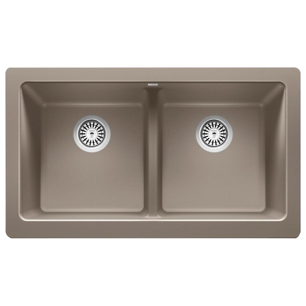 Blanco Vintera 33" Equal Double Apron Farmhouse Sink in Truffle, , large