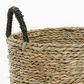 Maple and Jade Seagrass Storage Basket in Brown and Black (Set of 3), , large