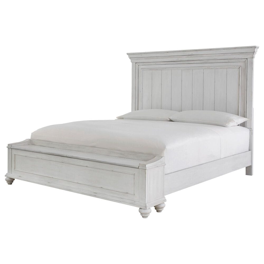 Ashley Kanwyn 5-Piece King Storage Bedroom Set in Whitewash, , large