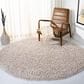 Safavieh August Shag AUG200D 6"7" Round Beige Area Rug, , large