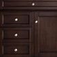 James Martin Vanities Brittany 60" Single Bathroom Vanity in Burnished Mahogany with Single Hole 3 cm White Zeus Quartz Top and Rectangular Sink, , large