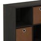 HOMLUX 6-Cube Bookshelf Bookcase with Storage Bins in Espresso, , large