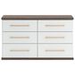 Ashley Kendanport Queen Upholstered Bed with Dresser, Chest, and Two Nightstands in Brown and White, , large
