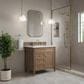 James Martin Brittany 36" Single Bathroom Vanity in Pecan with 3 cm Ethereal Noctis Silestone Top and Rectangular Sink, , large