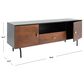Safavieh Genevieve 54" Media Stand in Black and Walnut, , large